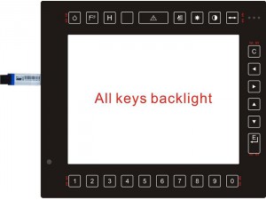 Membrane Switch + Backlight(LGF)+PCB+Touch glass